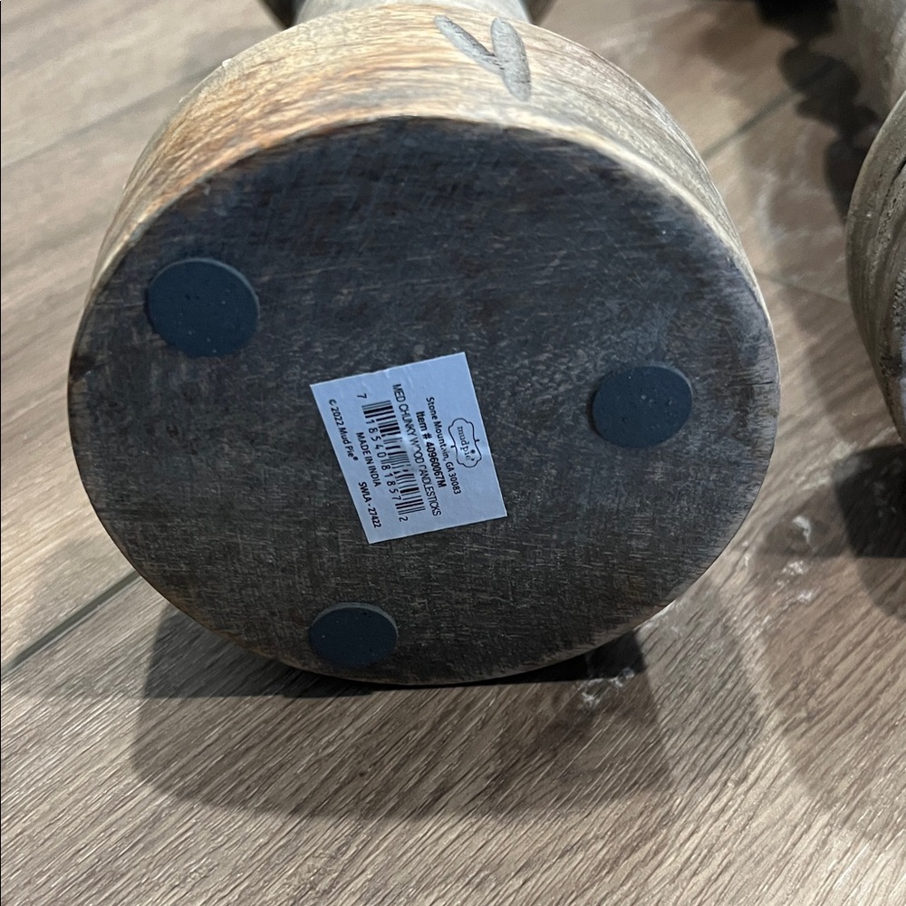 Rustic Wooden Candle Holders - Picture 4 of 8